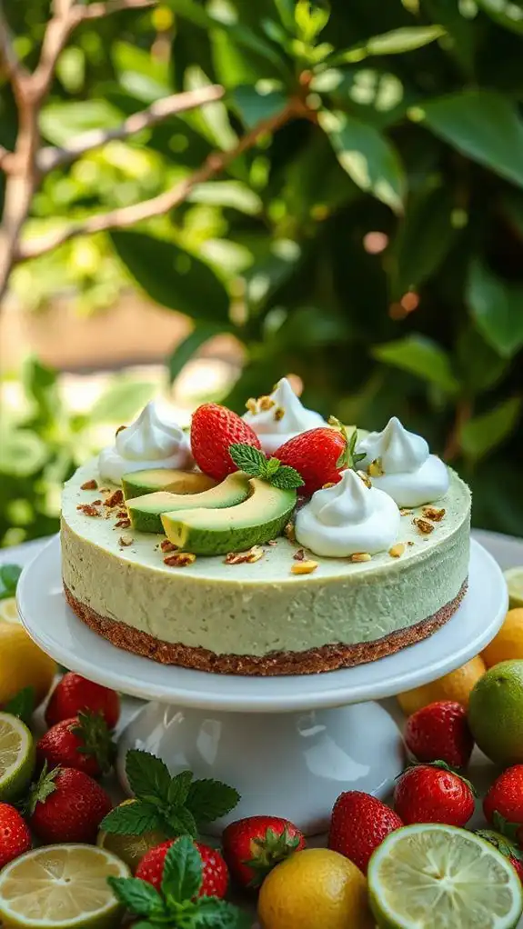 creamy avocado cheesecake dessert