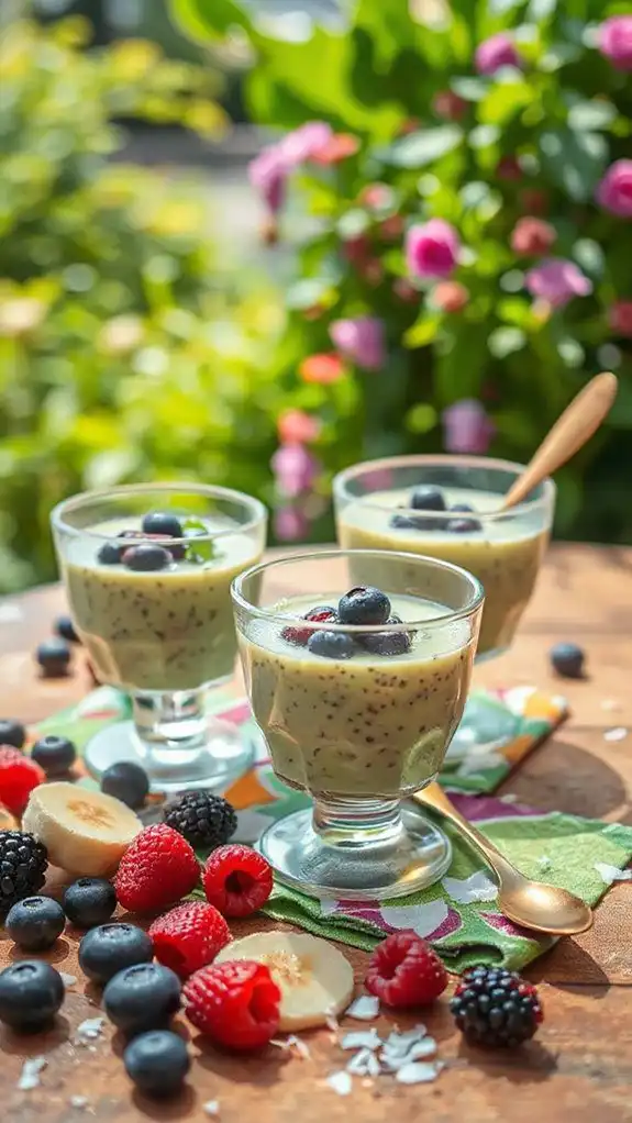 creamy avocado chia pudding