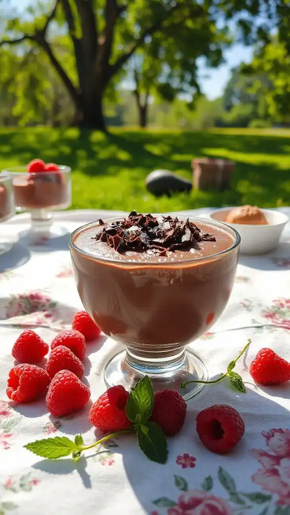 creamy avocado chocolate mousse
