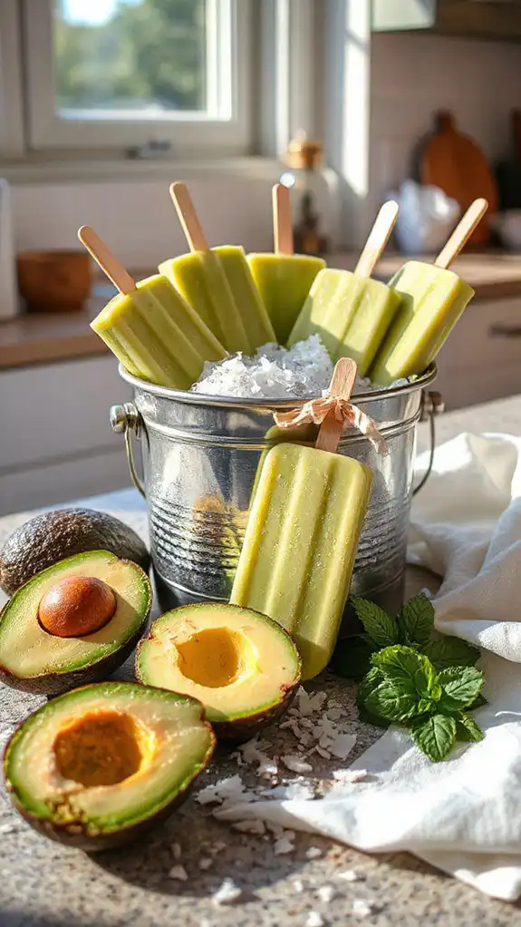 creamy avocado coconut treats