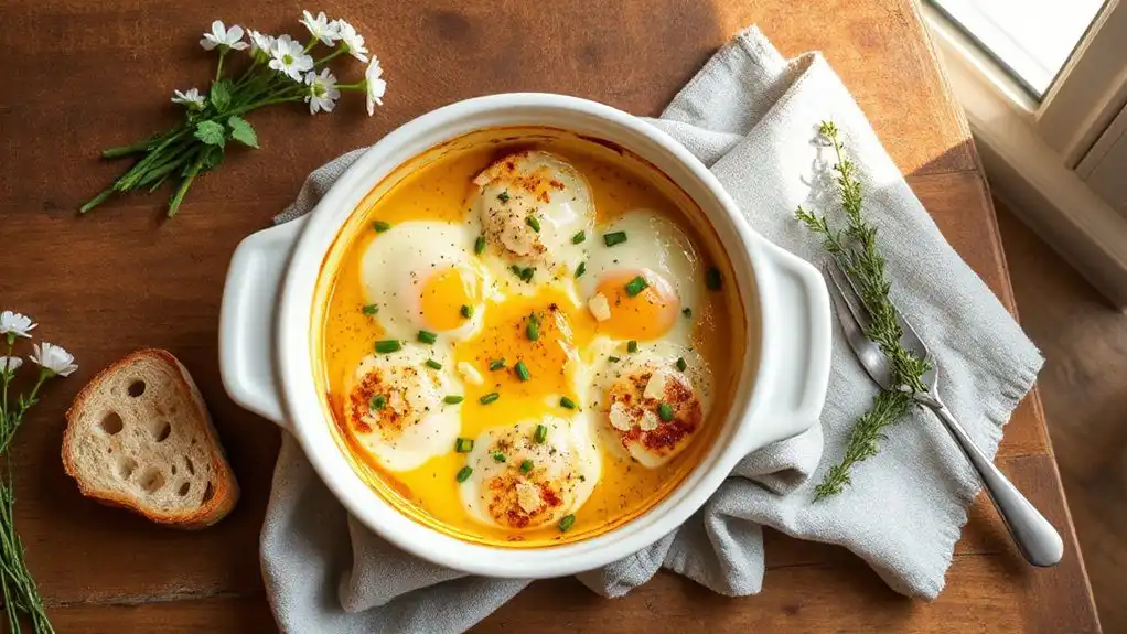 creamy baked easter eggs