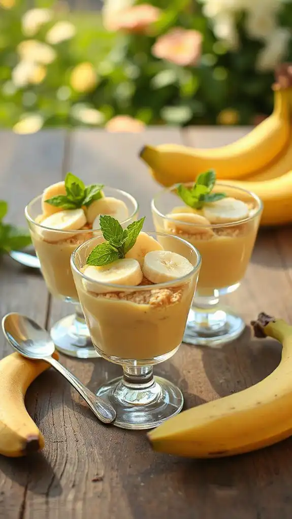 creamy banana pudding cups