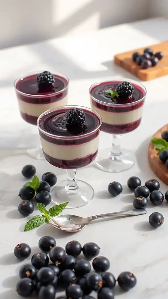 creamy blackcurrant italian dessert