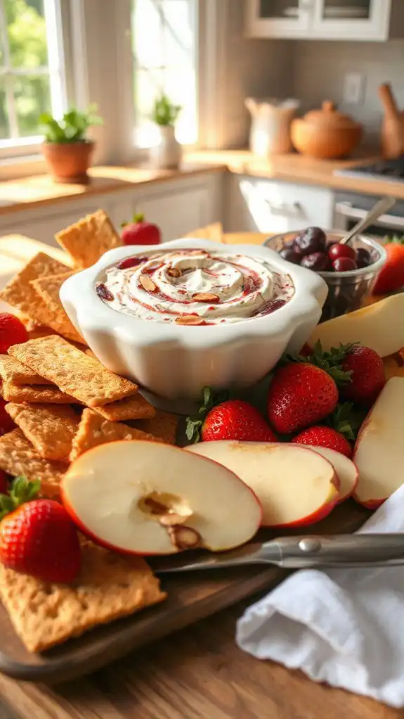 creamy cherry almond dip