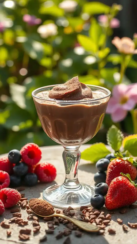 creamy chocolate kefir mousse