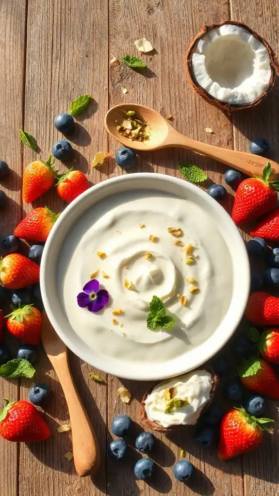 creamy coconut vegan dessert