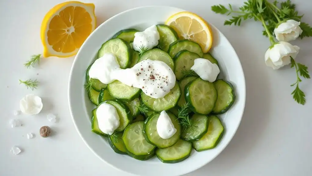 creamy cucumber dill salad