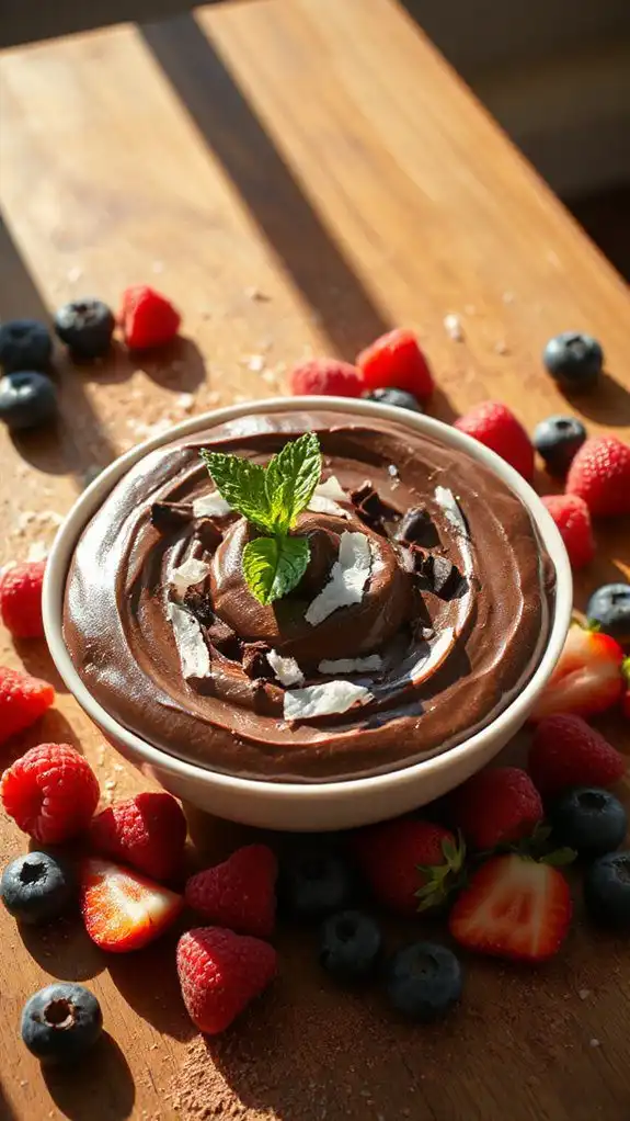 creamy dairy free chocolate mousse