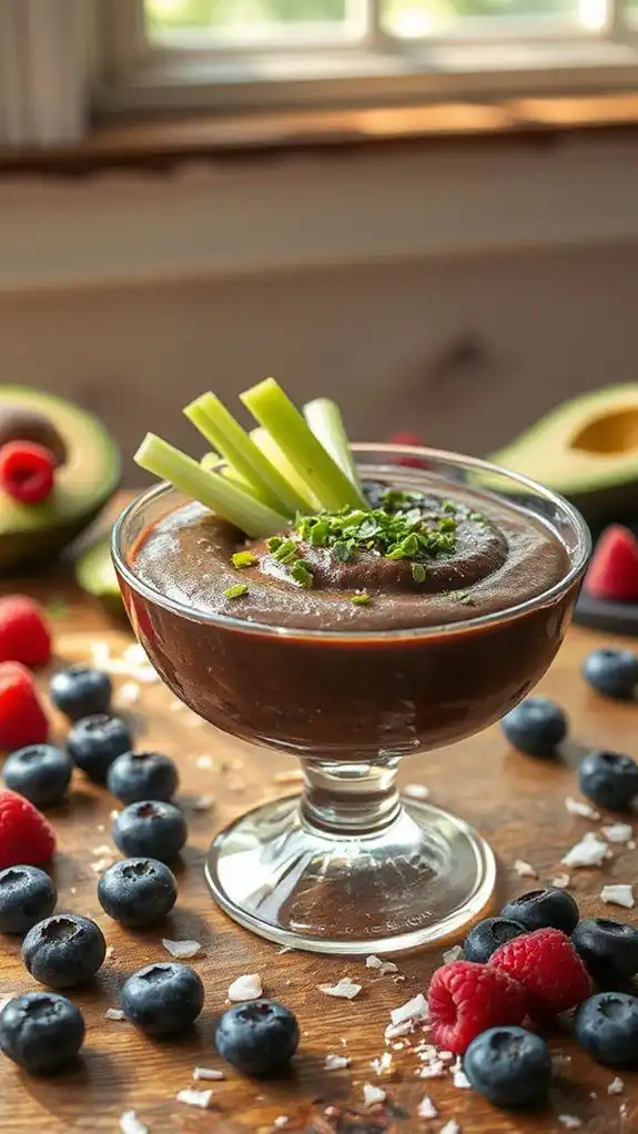 creamy green chocolate dessert