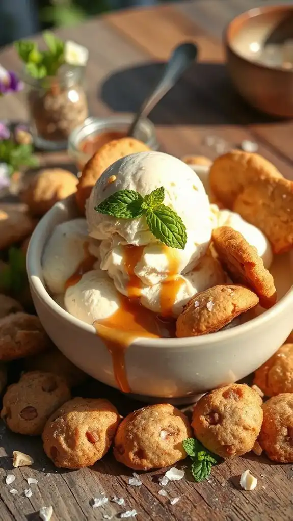 creamy macadamia nut ice cream
