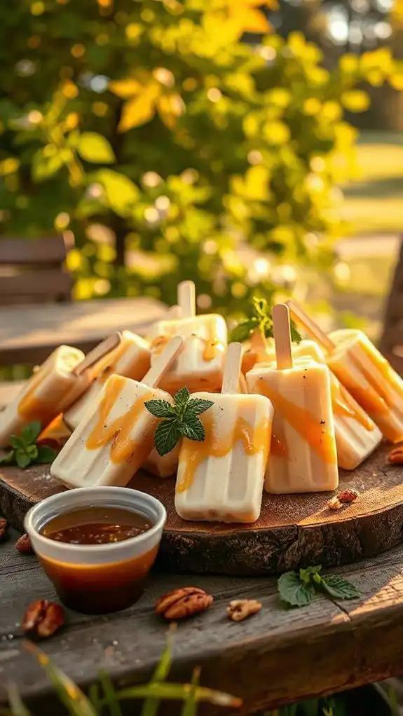 creamy maple frozen treats