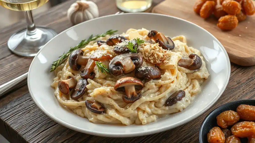 creamy mushroom parmesan risotto