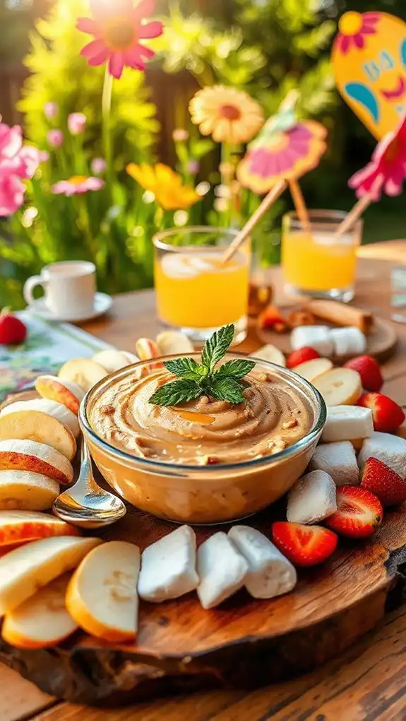 creamy peanut butter banana dip