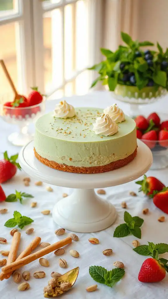 creamy pistachio cheesecake delight creamy pistachio cheesecake delight