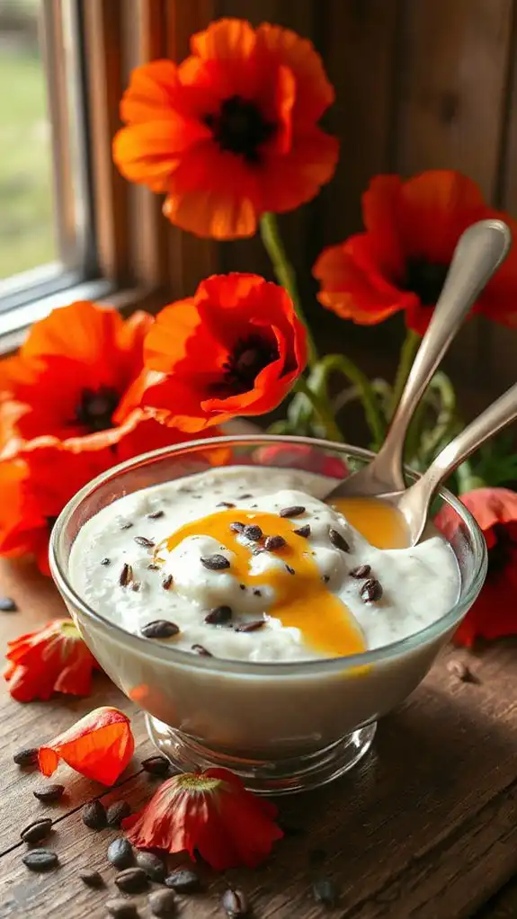 creamy poppy seed dessert