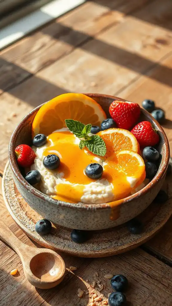 creamy rye rice pudding