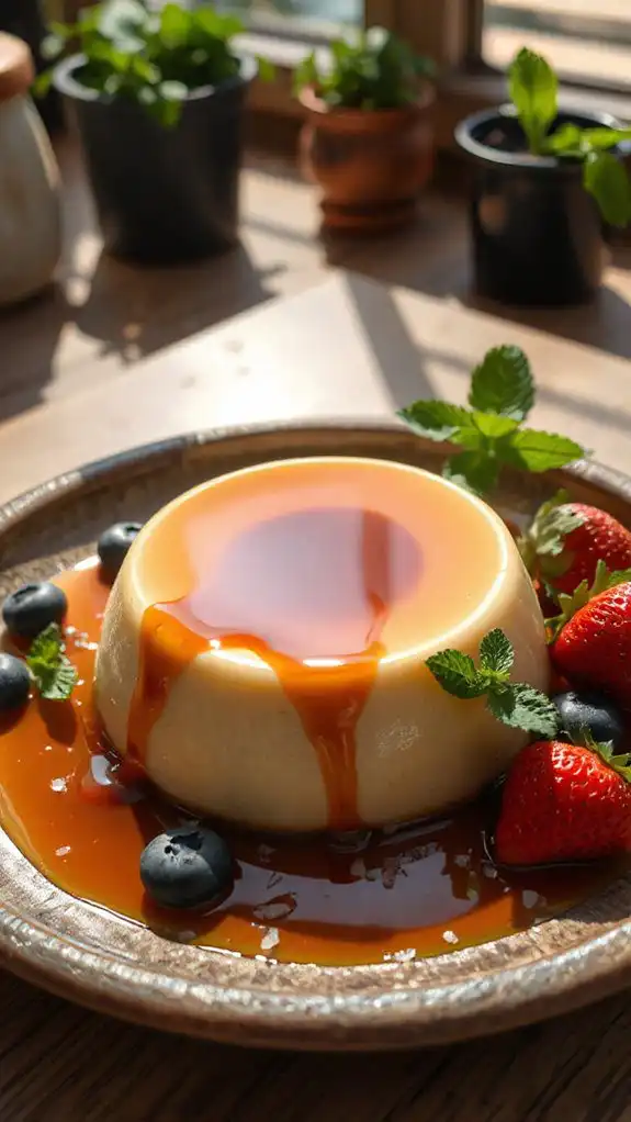 creamy salted caramel flan