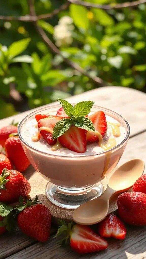 creamy strawberry tahini delight