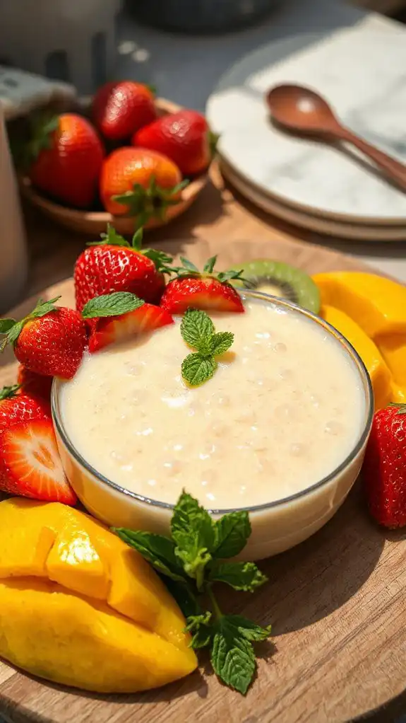 creamy summer fruit dessert