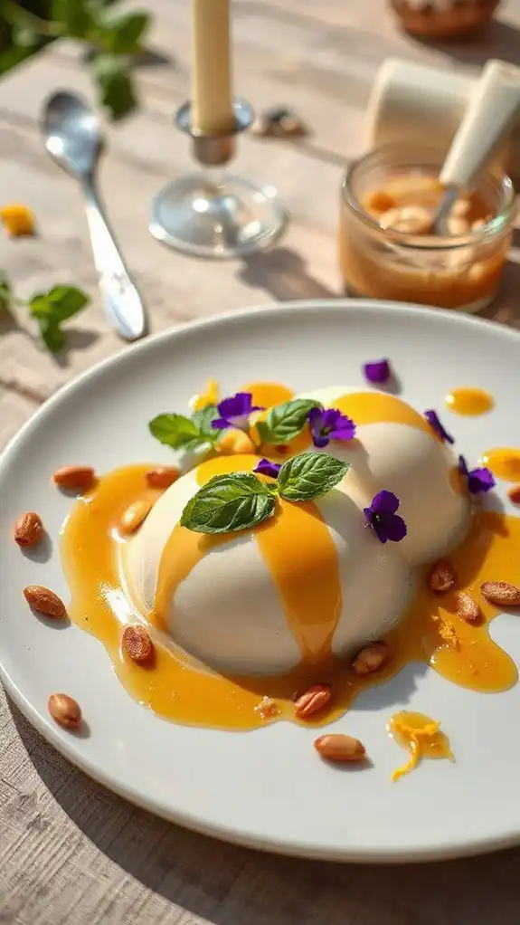 creamy toasted pine nuts