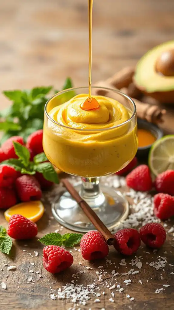 creamy turmeric avocado mousse