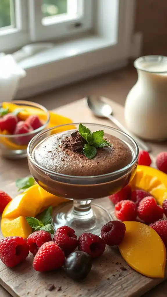 creamy vegan chocolate mousse