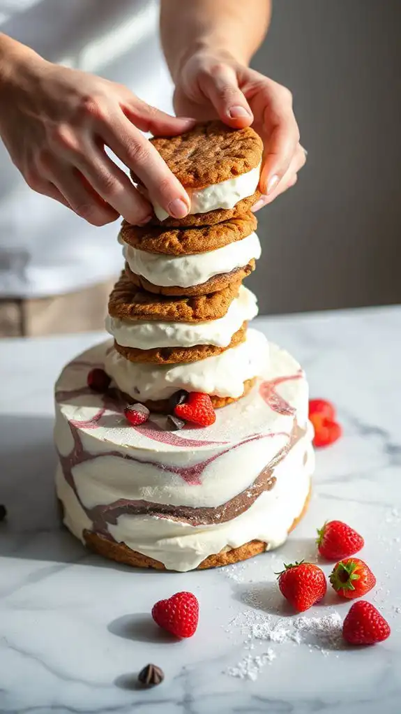 crisp creamy cookie contrast