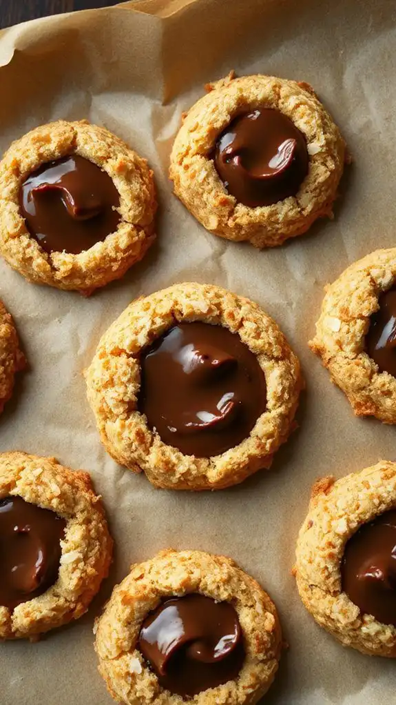 crisp golden cookie nests