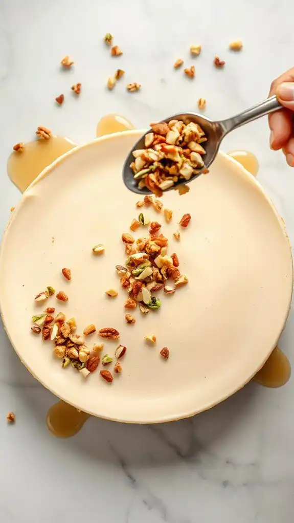 crisp nuts artistic garnish