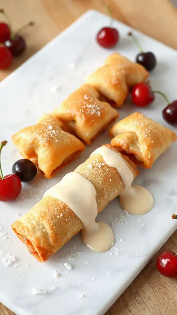 crispy cherry vanilla dessert