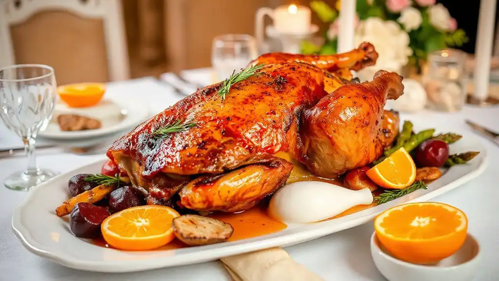 crispy duck with orange glaze