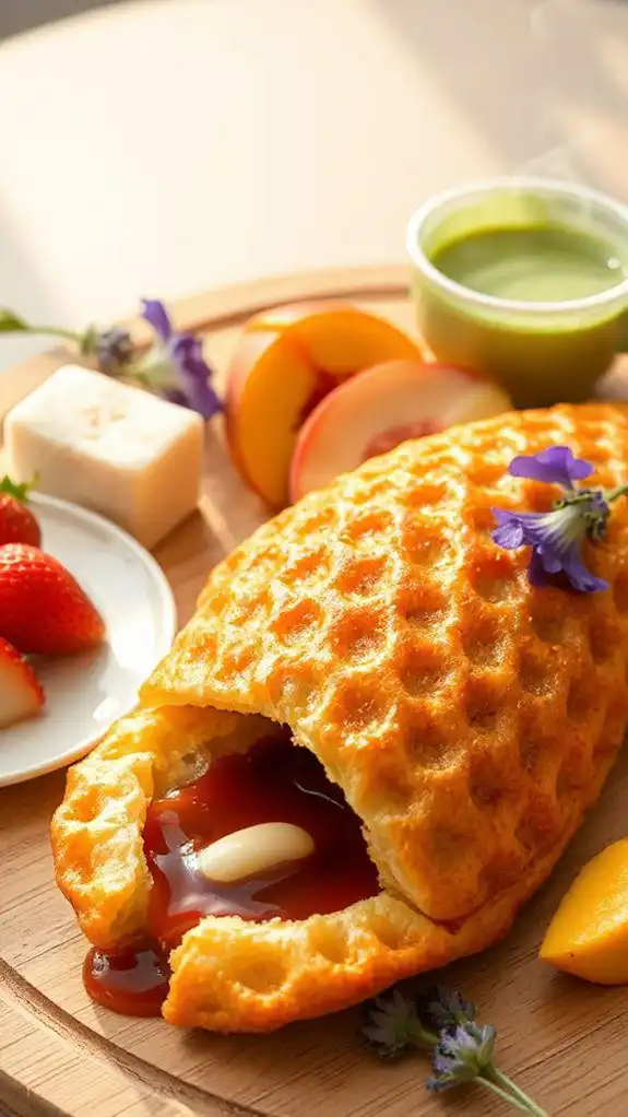crispy fish shaped dessert