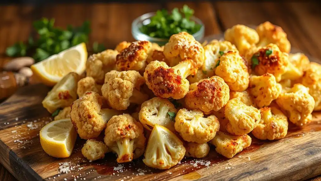 crispy roasted lemon cauliflower