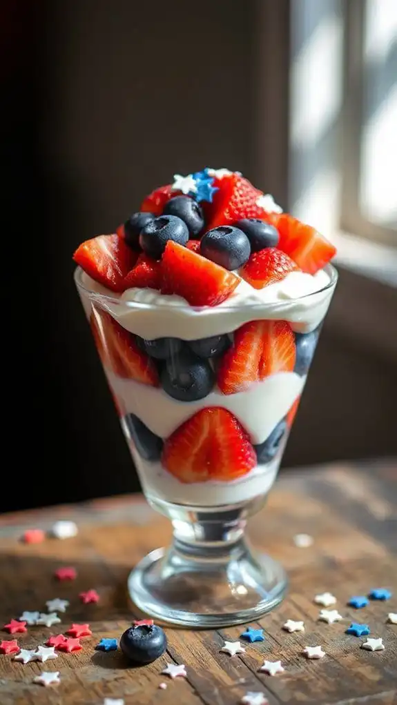 crown with patriotic sprinkles
