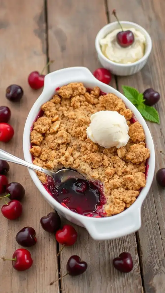 crumble ice cream wine pairings