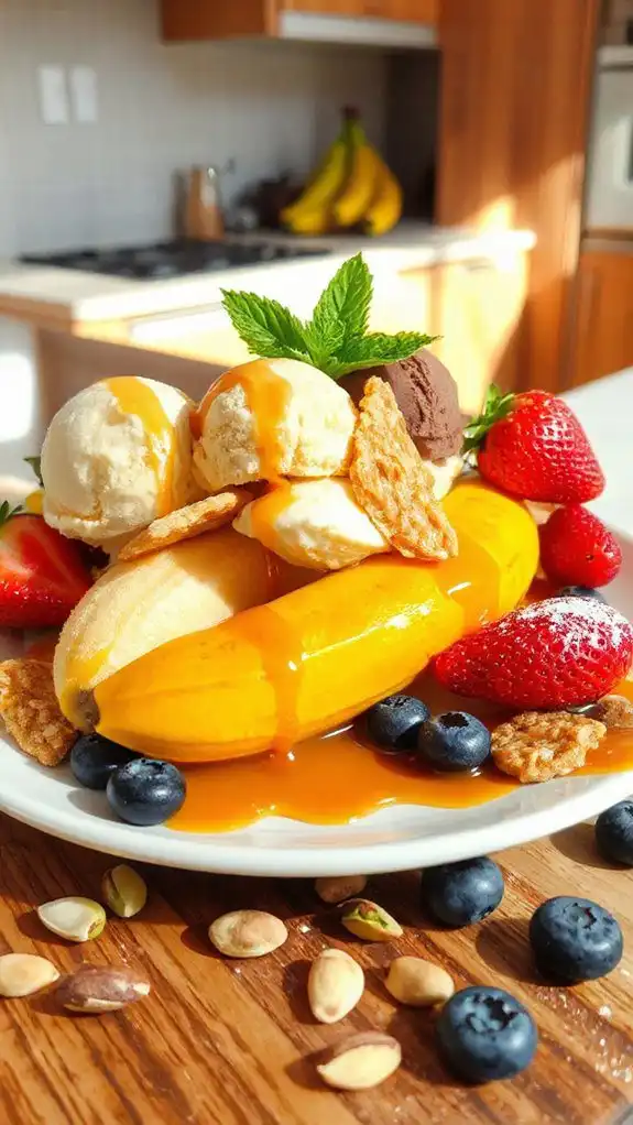 crunchy praline banana delight