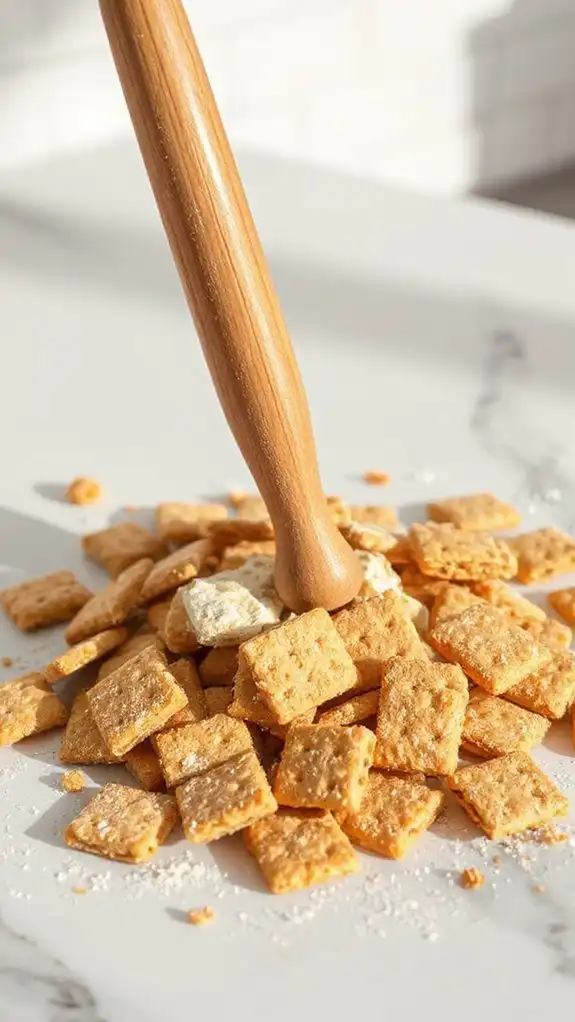 crush graham for cheesecake