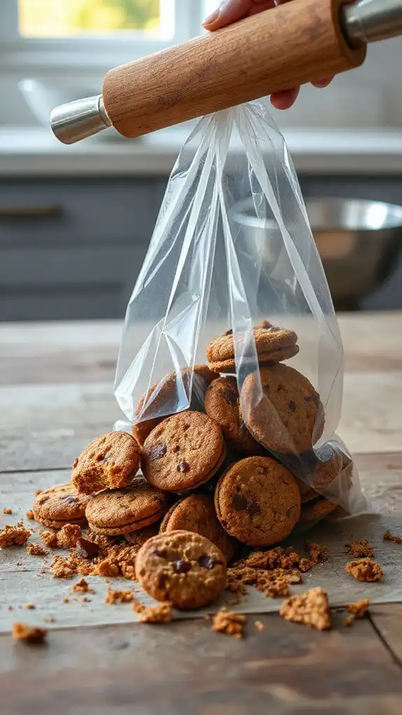 crushing cookies for therapy
