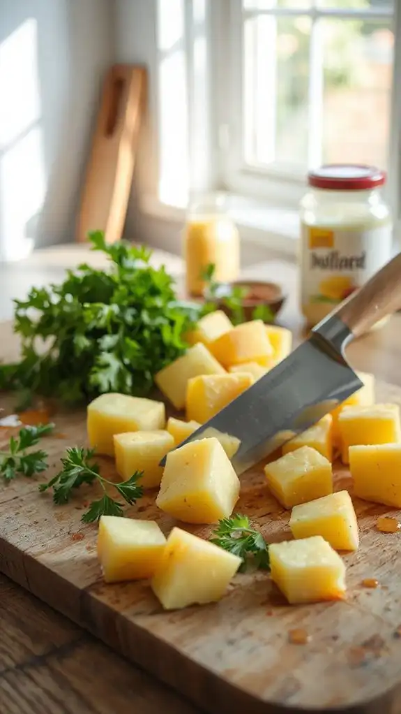 cube potatoes into pieces cube potatoes into pieces