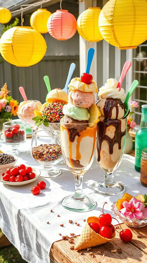 customizable sundae dessert station