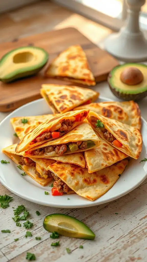 cut into triangle shapes