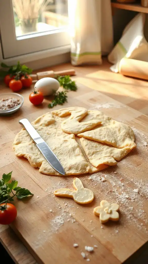 cut pastry into shapes
