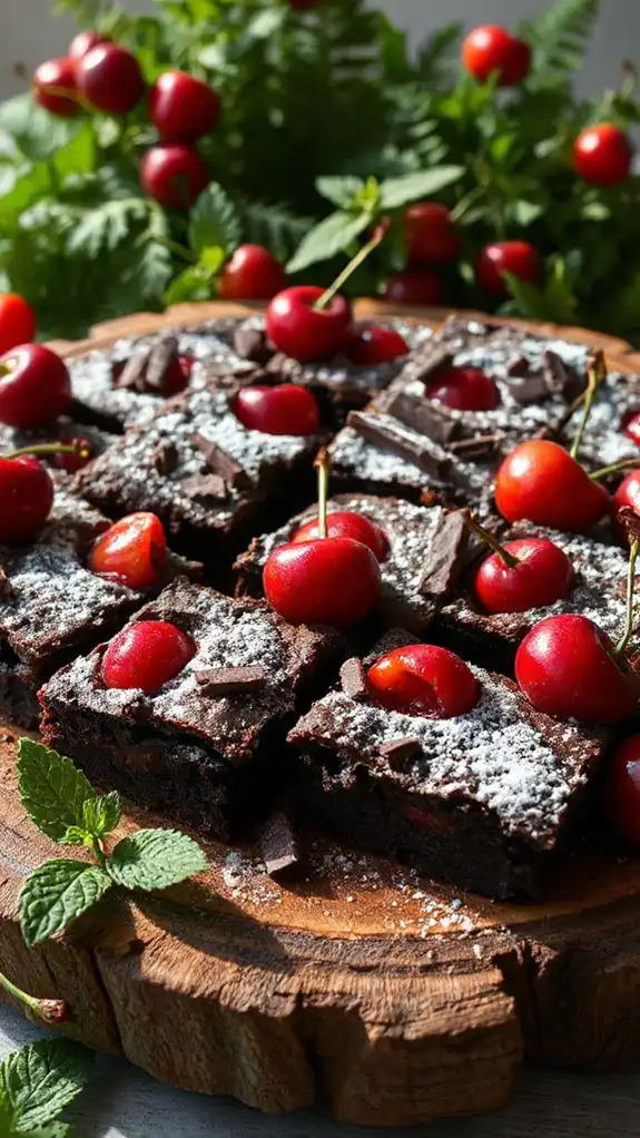 decadent cherry chocolate brownies