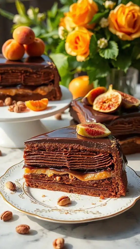 decadent chocolate hazelnut cake