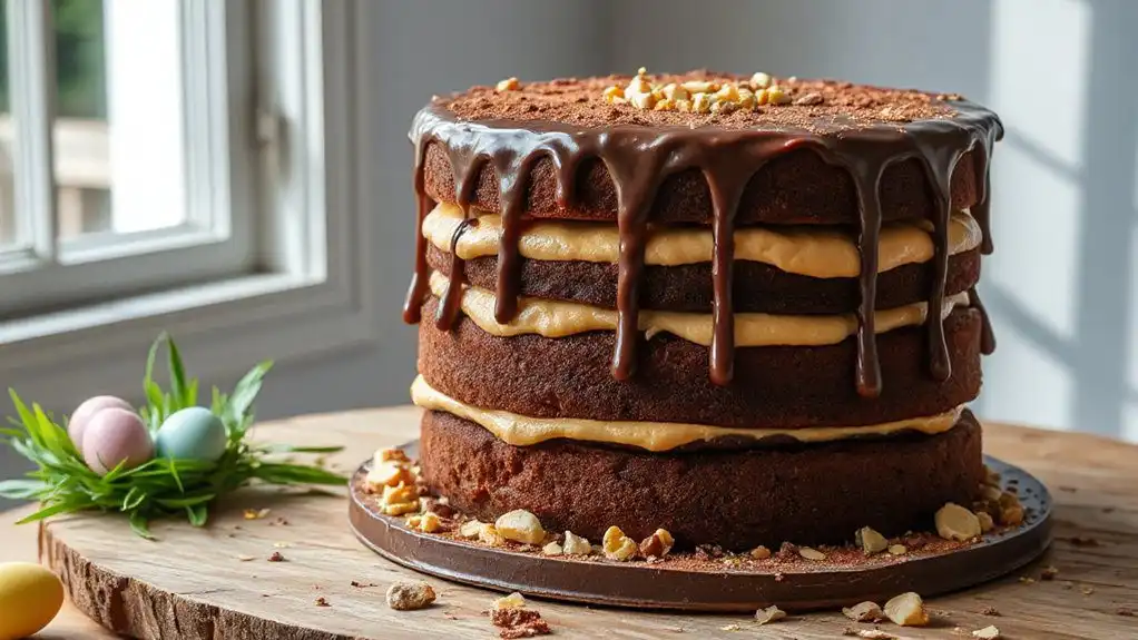 decadent chocolate peanut butter cake