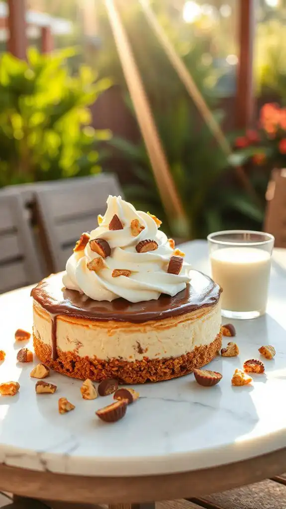 decadent frozen peanut butter cheesecake decadent frozen peanut butter cheesecake