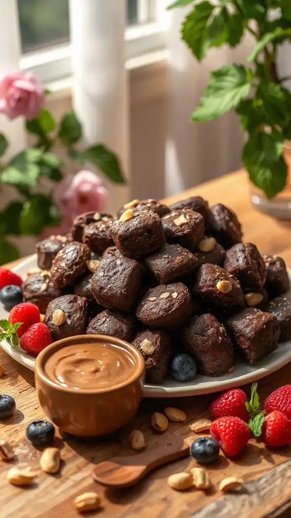 decadent hazelnut brownie bites