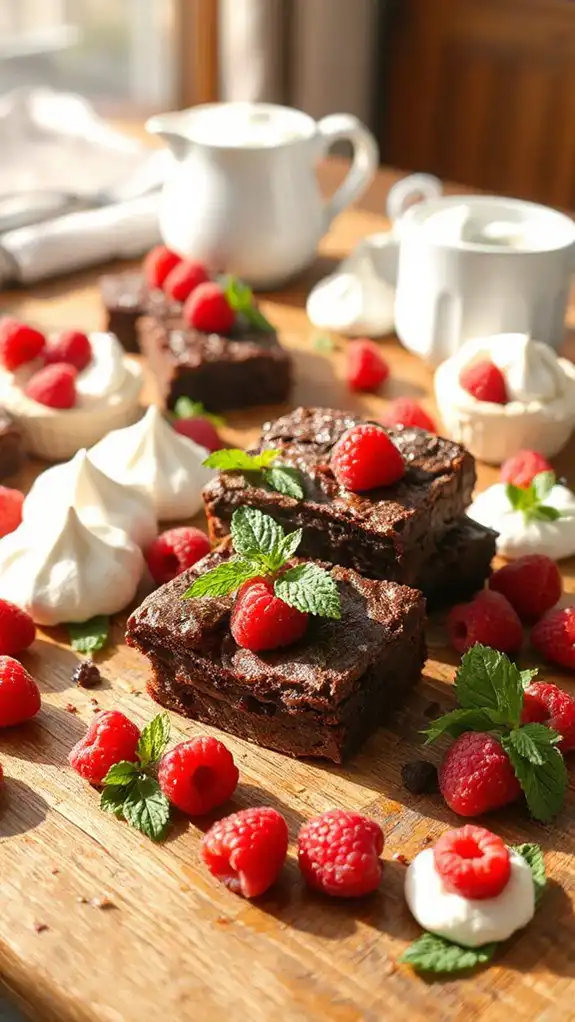 decadent raspberry fudge brownies