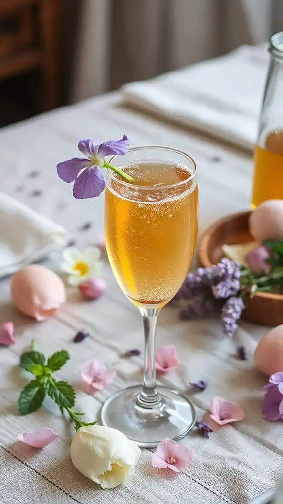 decorate using edible flowers