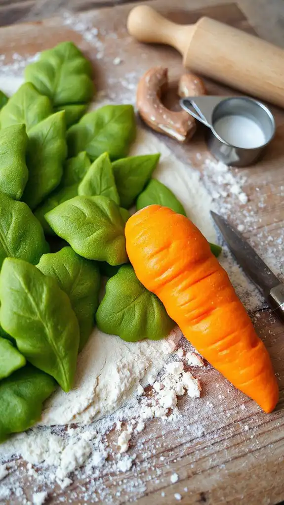 decorate with marzipan leaves